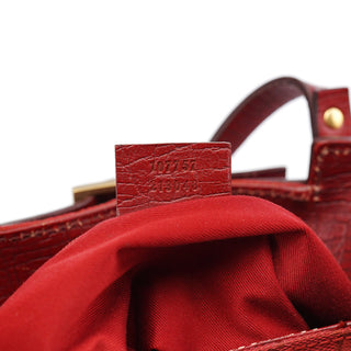 Gucci 107757 Red GG Leather Tote Bag