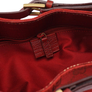 Gucci 107757 Red GG Leather Tote Bag