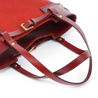 Gucci 107757 Red GG Leather Tote Bag