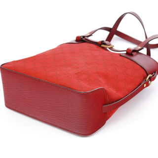 Gucci 107757 Red GG Leather Tote Bag