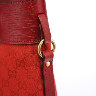Gucci 107757 Red GG Leather Tote Bag