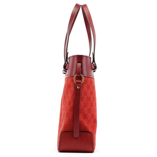 Gucci 107757 Red GG Leather Tote Bag