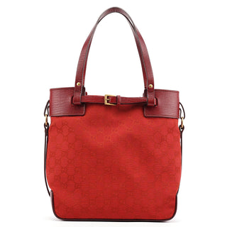 Gucci 107757 Red GG Leather Tote Bag