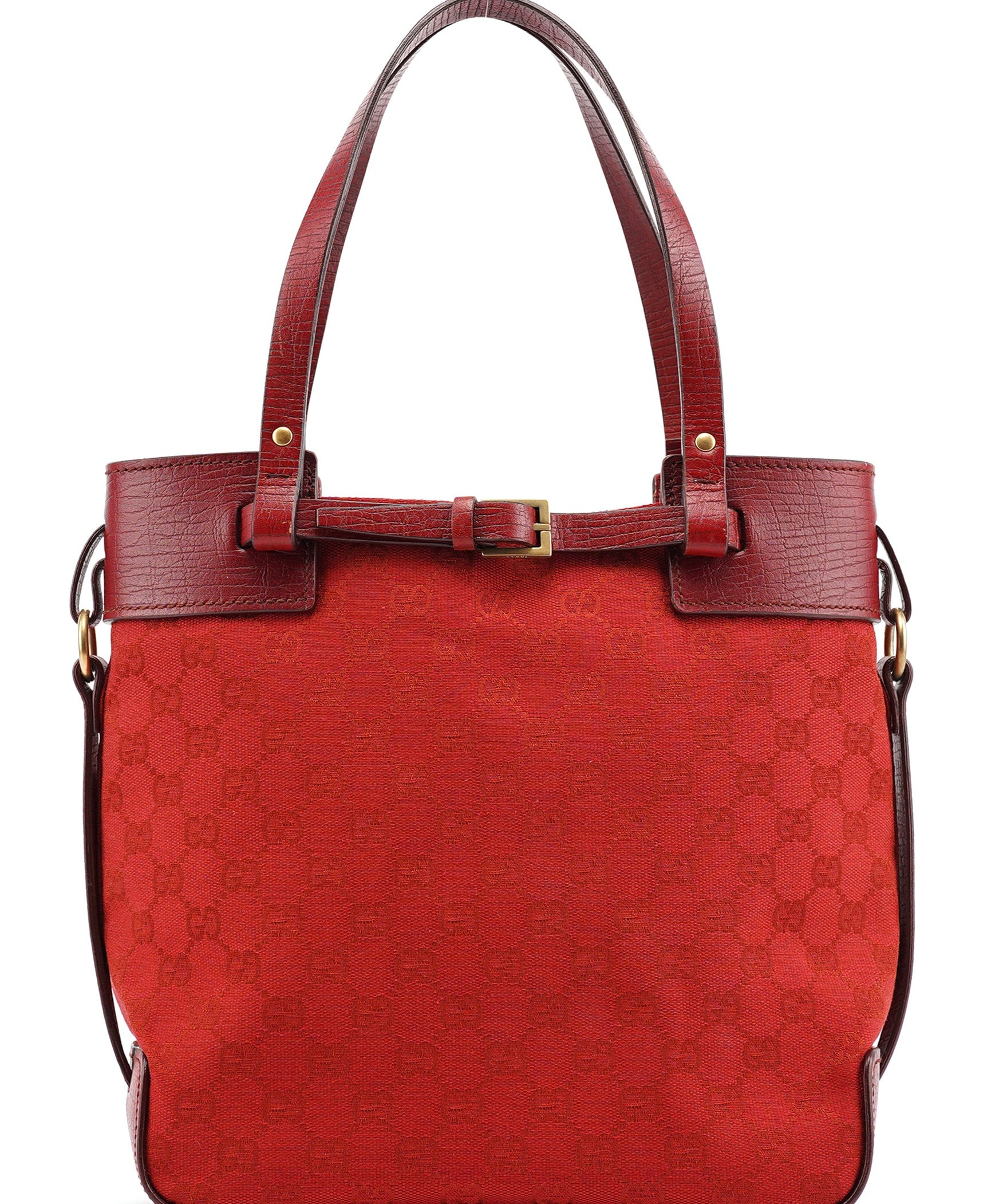 Gucci 107757 Borsa tote GG in pelle rossa