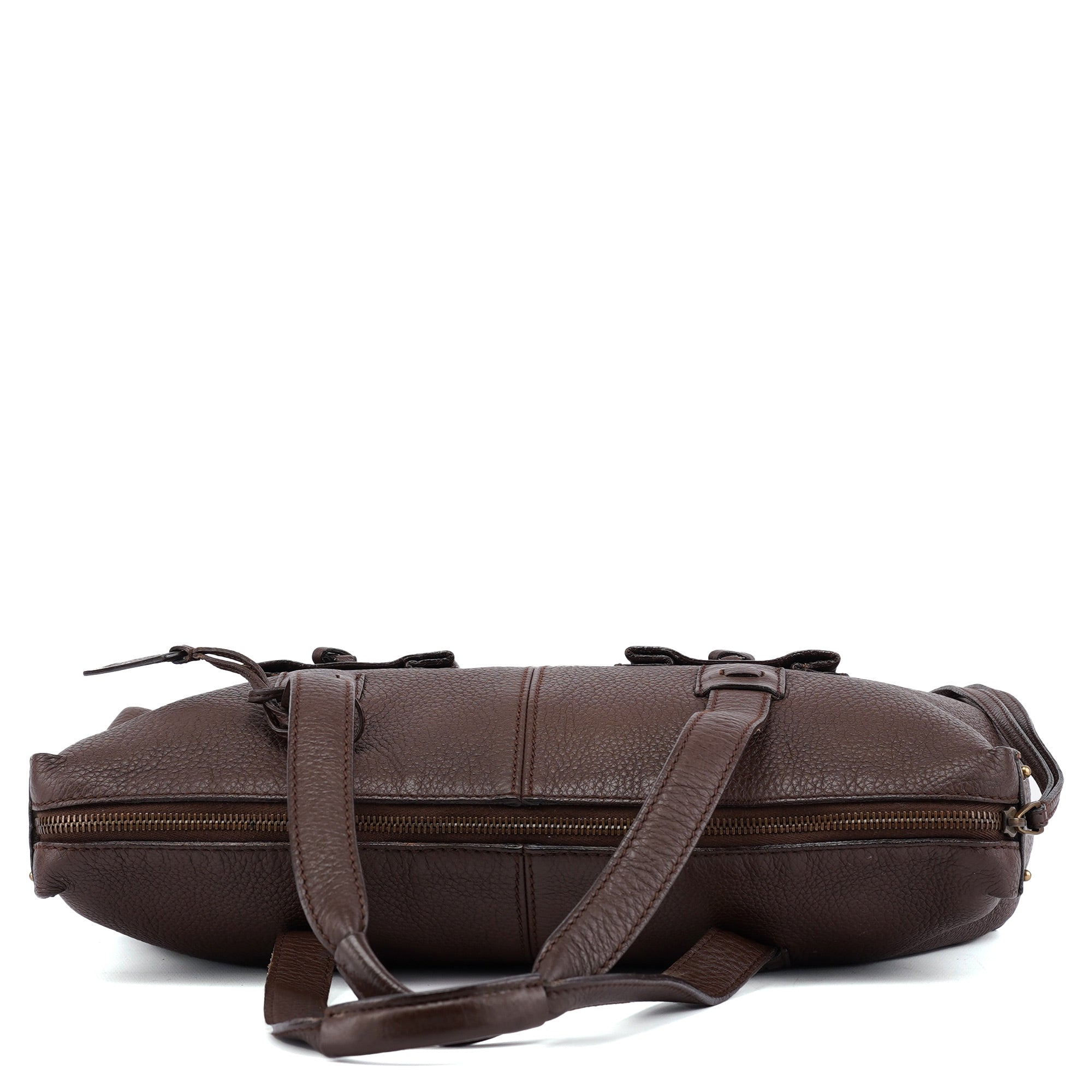 Gucci 109132 Sac cabas à poches en cuir marron