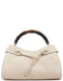 Gucci 109136 Off White Leather Bamboo Top Handle Bag