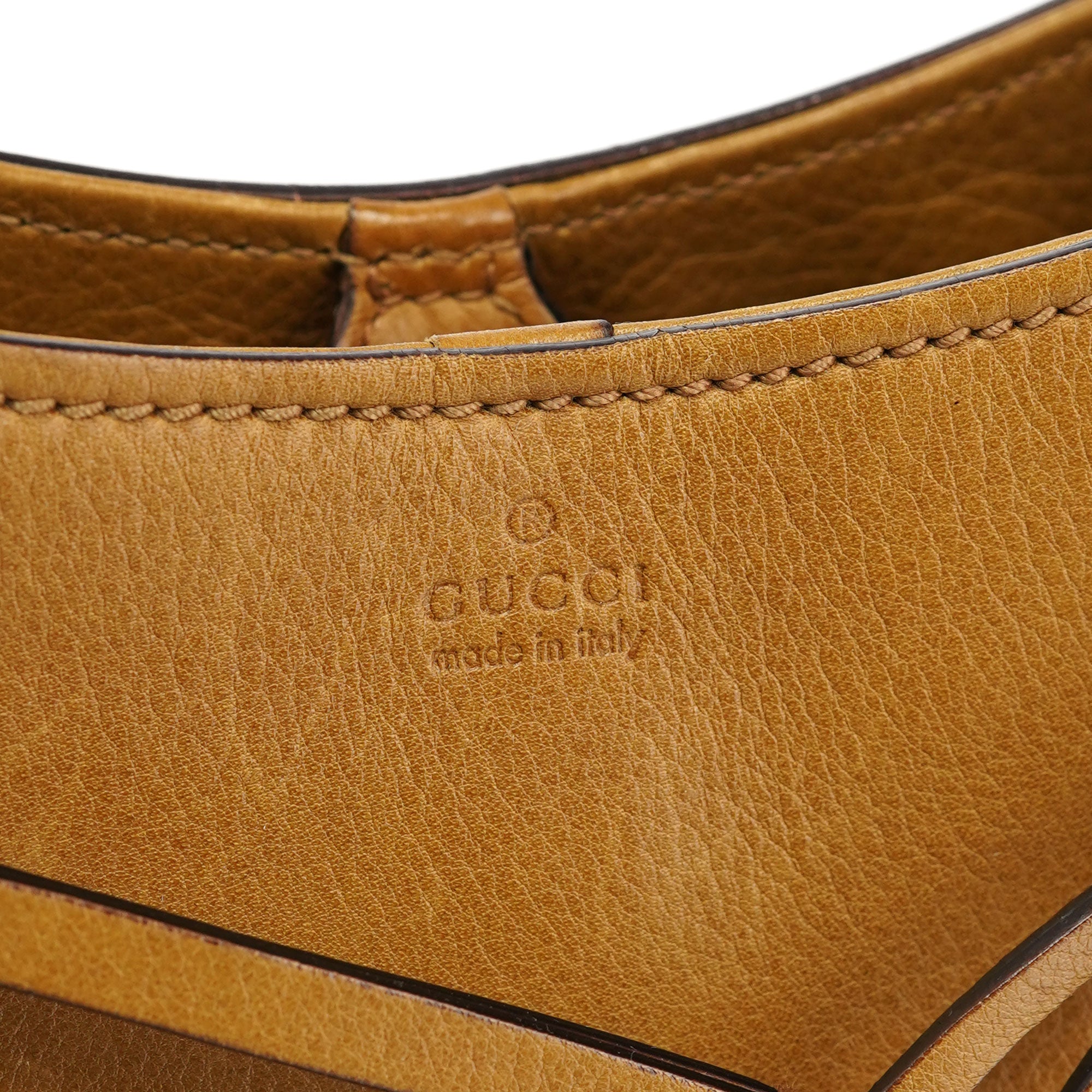 Gucci 109136 Bamboo Tasche aus gelbem Leder