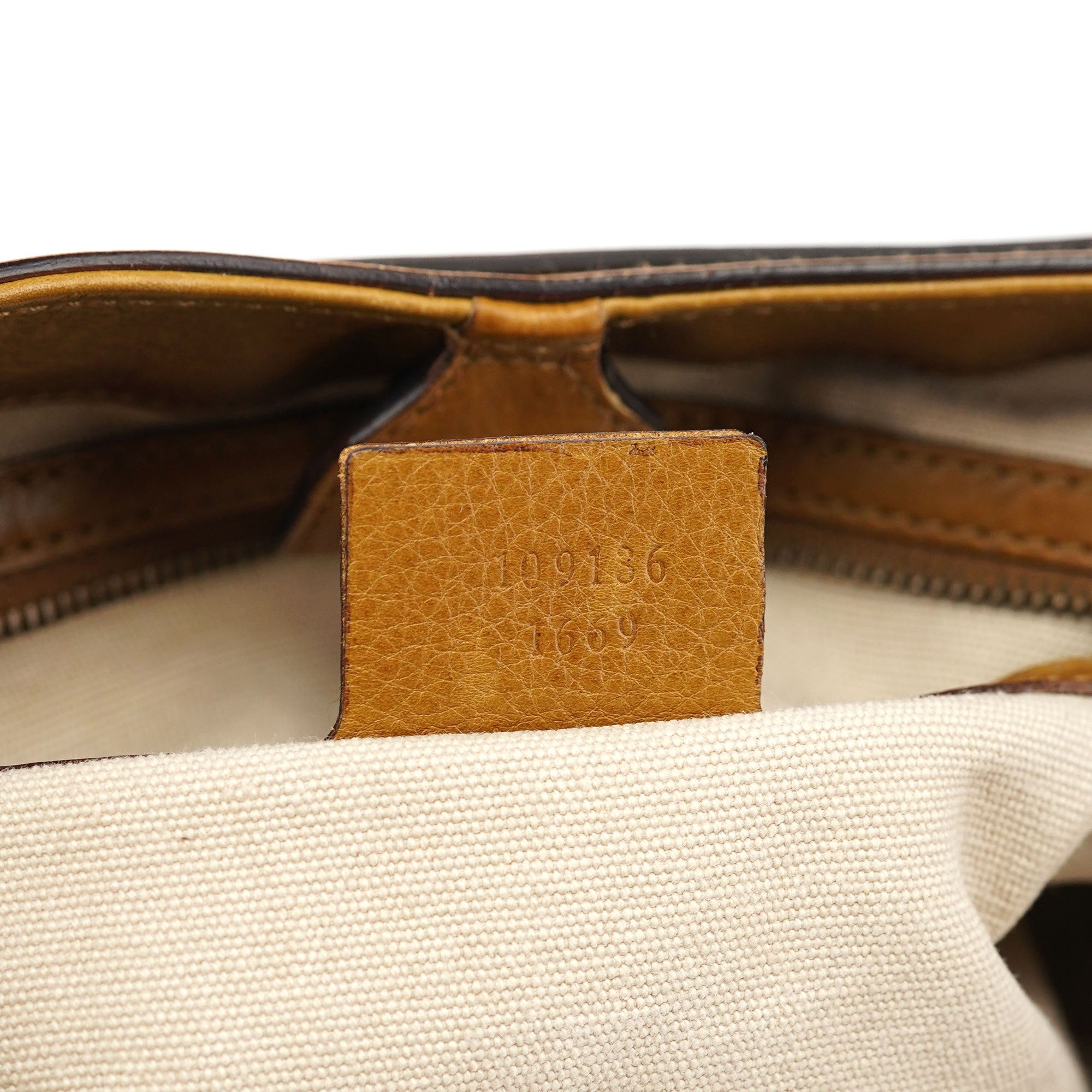 Gucci 109136 Bamboo Tasche aus gelbem Leder