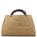 Gucci 109138 Beige Canvas Bamboo Dual Handle Bag