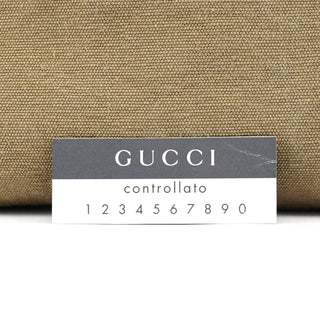 Gucci 109138 Beige Canvas Bamboo Tote Bag