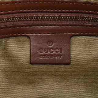 Gucci 109138 Beige Canvas Bamboo Tote Bag