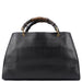 Gucci 109138 Black Calfskin Bamboo Dual Handle Bag