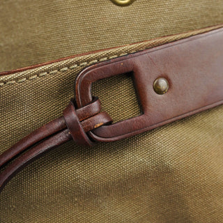 Gucci 109139 Beige Canvas Bamboo Dual Handle Bag