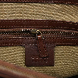 Gucci 109139 Beige Canvas Bamboo Dual Handle Bag