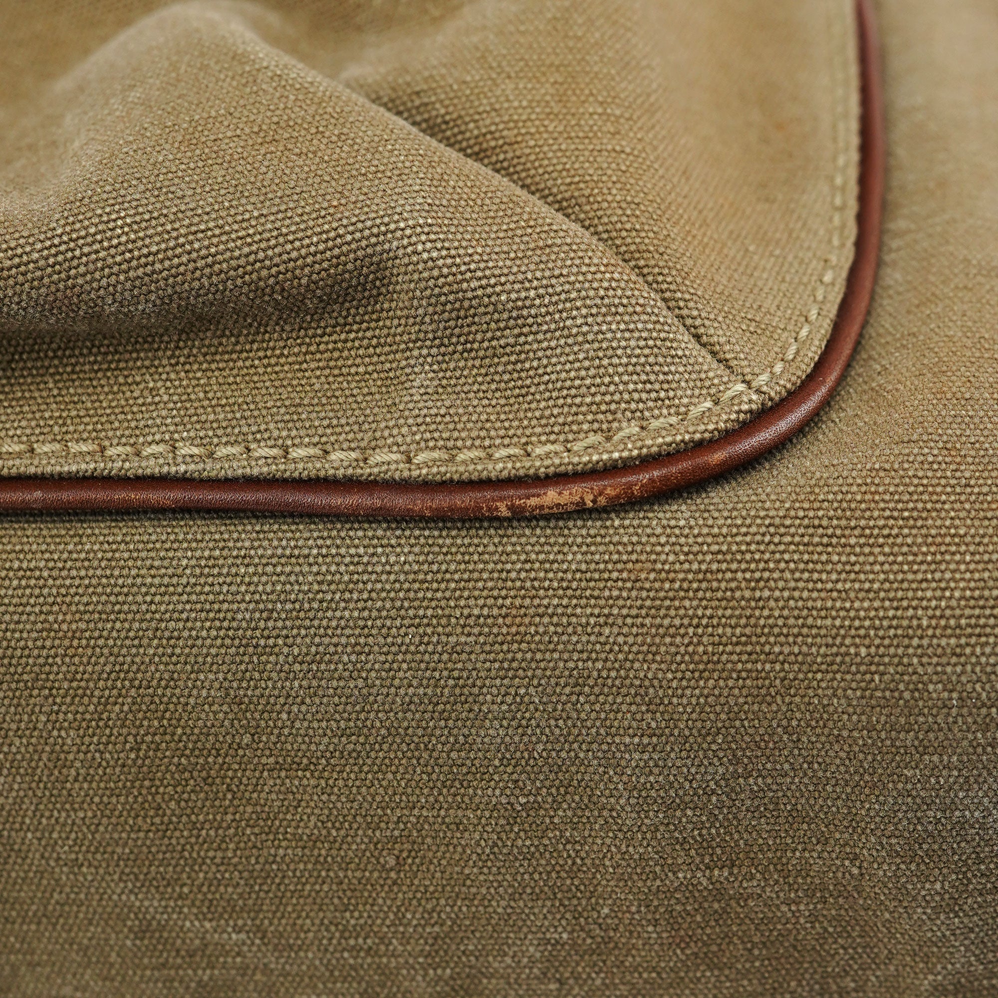 Gucci 109139 Beige Canvas Bamboo Dual Handle Bag