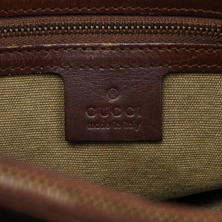 Gucci 109139 Beige Canvas Bamboo Dual Handle Bag
