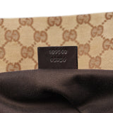 Gucci 109140 Beige GG Leather Woven Handle Tote Bag