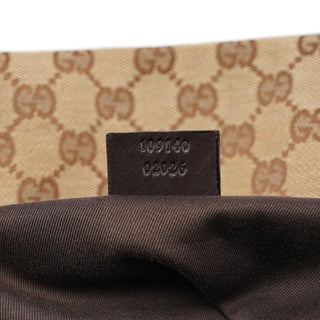 Gucci 109140 Beige GG Leather Woven Handle Tote Bag