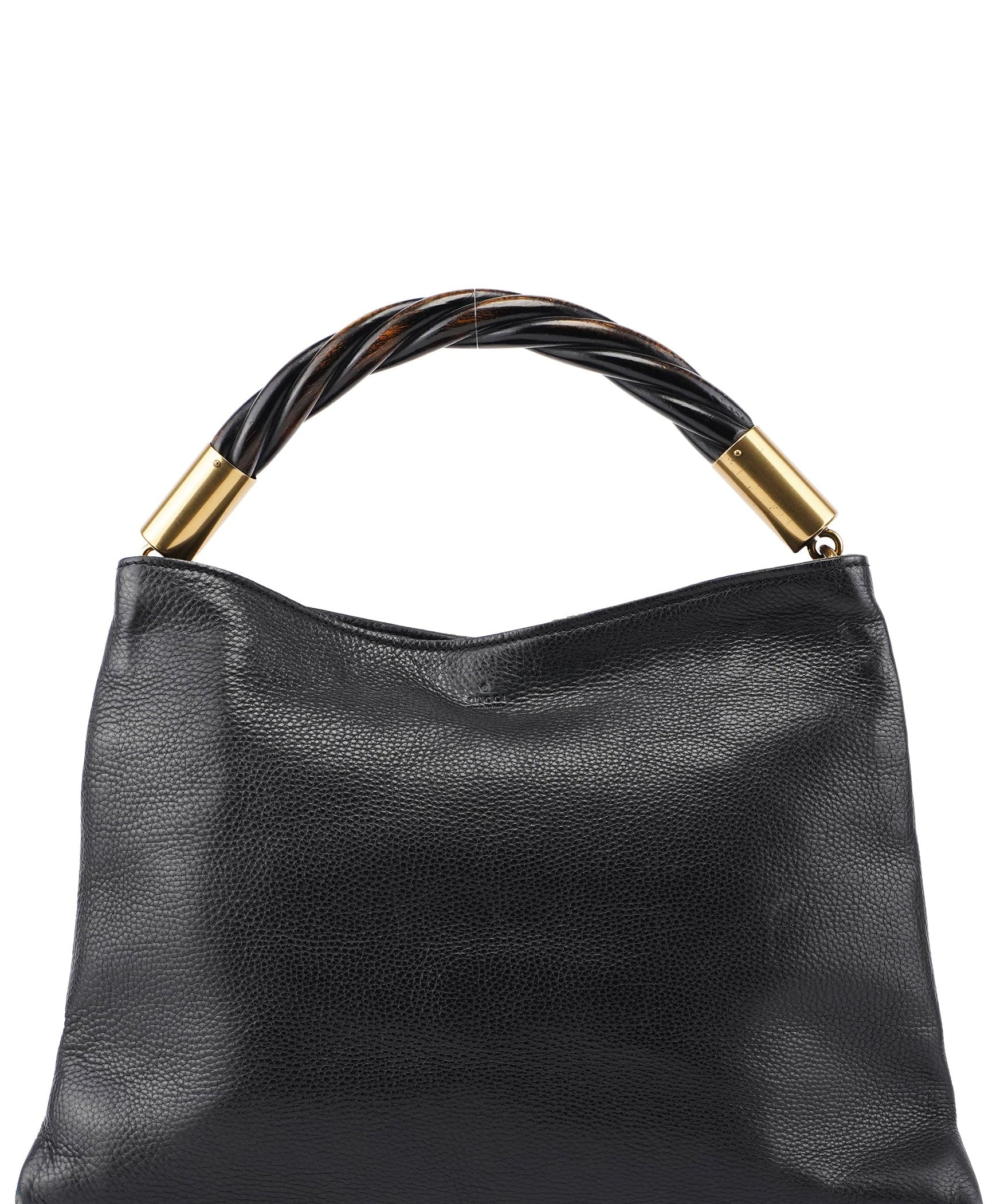 Gucci 110177 Black Calfskin Knot Handle Bag
