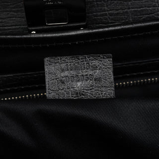 Gucci 111713 Black GG Bamboo Bullet Lock Bag