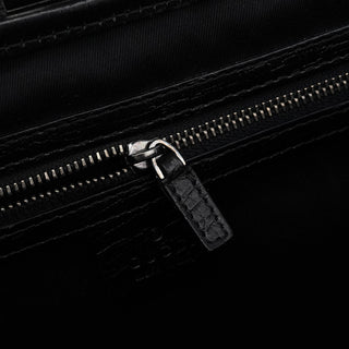 Gucci 111713 Black GG Bamboo Bullet Lock Bag