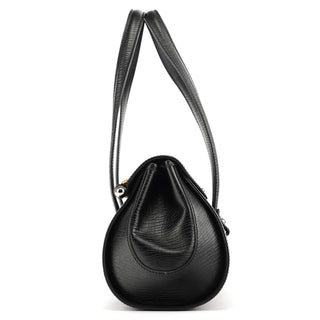 Gucci 111713 Black GG Bamboo Bullet Lock Bag