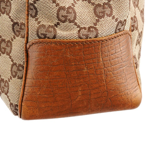 Gucci 112526 Beige Brown GG Bamboo Tote Bag