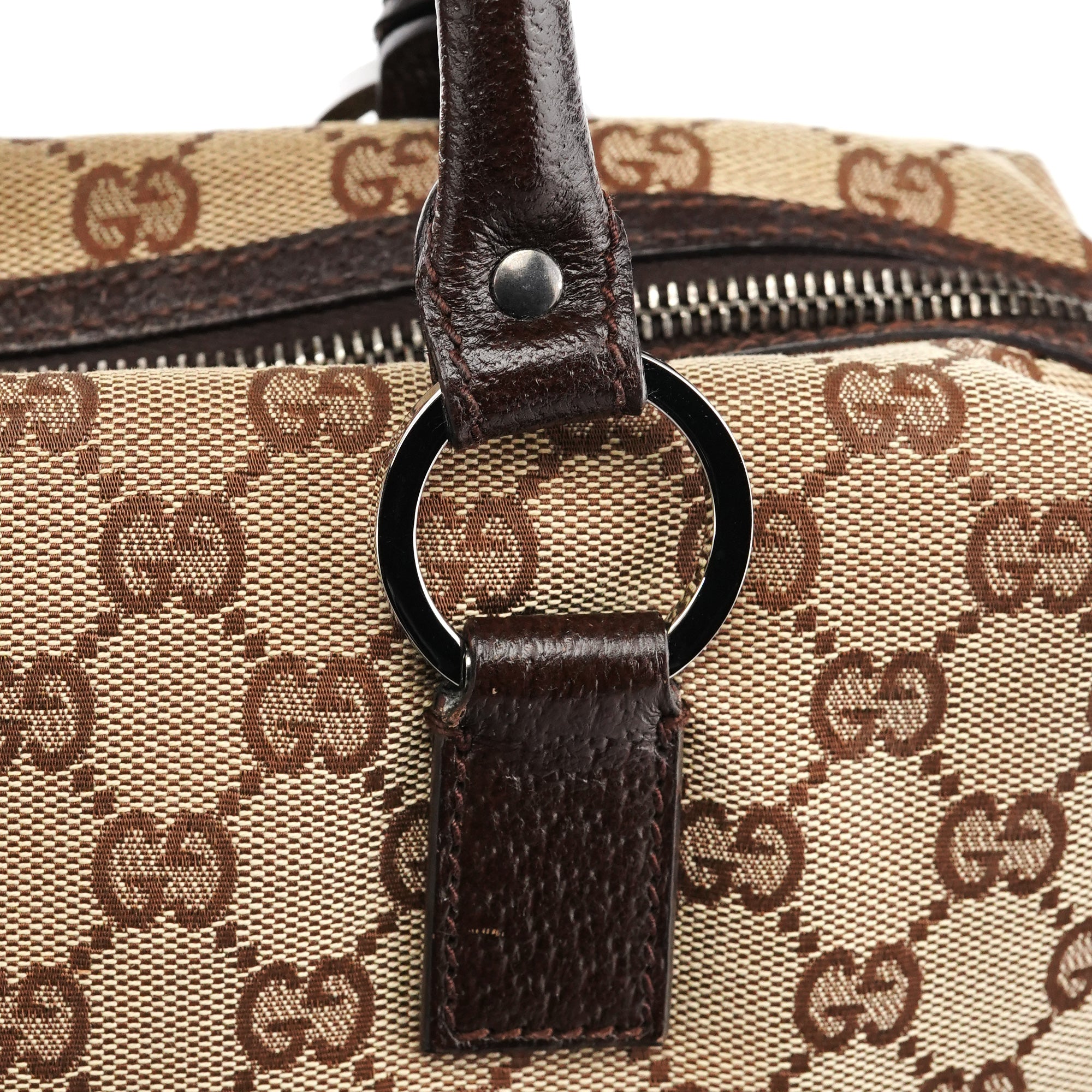 Gucci 113009 Boston Bag aus GG Canvas in Beige und Braun