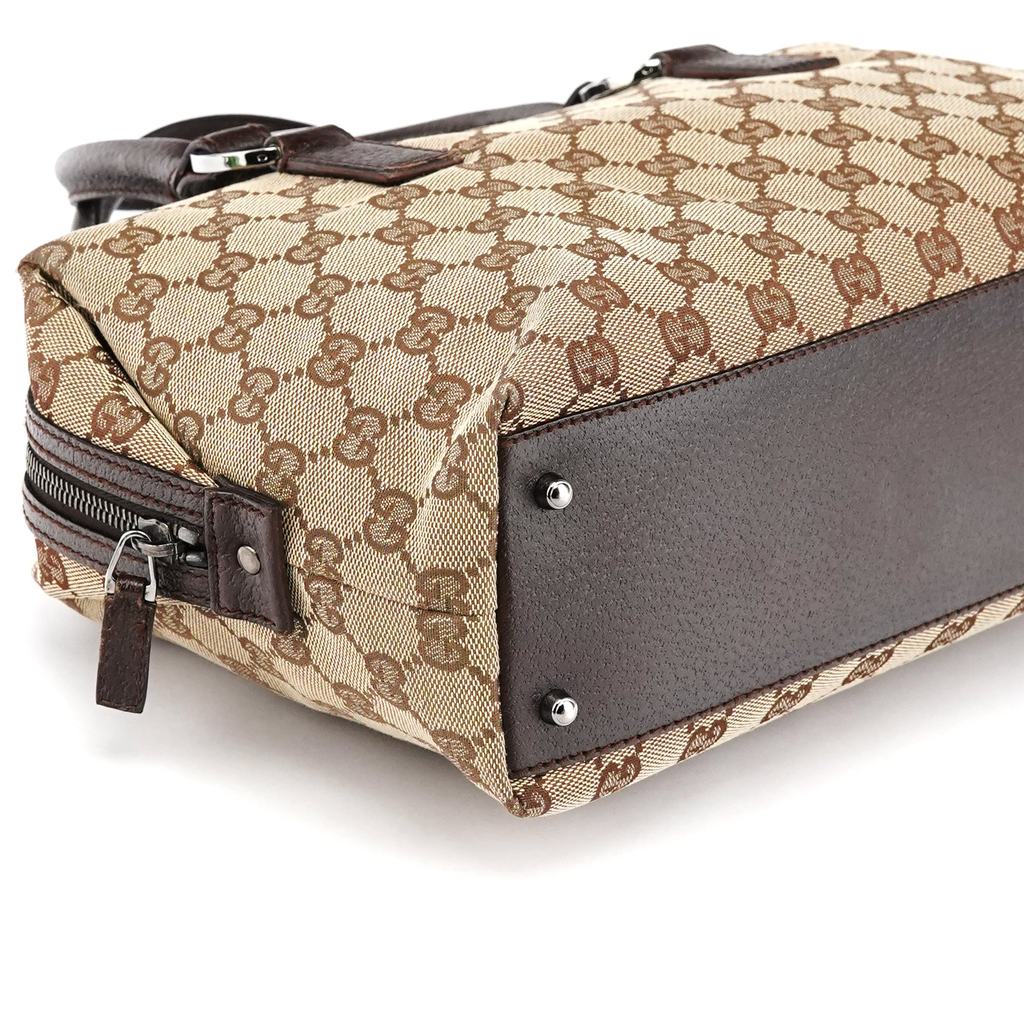 Gucci 113009 Boston Bag aus GG Canvas in Beige und Braun