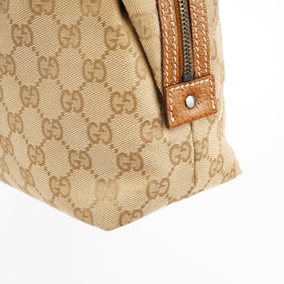 Gucci 113009 Beige Brown GG Tote Bag