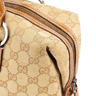 Gucci 113009 Beige Brown GG Tote Bag