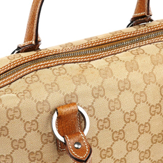 Gucci 113009 Beige Brown GG Tote Bag