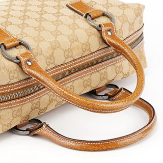 Gucci 113009 Beige Brown GG Tote Bag