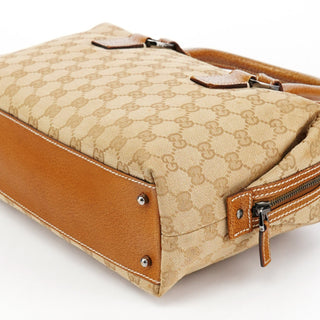 Gucci 113009 Beige Brown GG Tote Bag