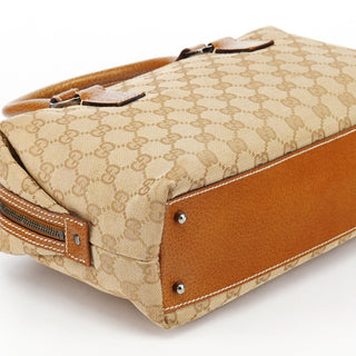 Gucci 113009 Beige Brown GG Tote Bag