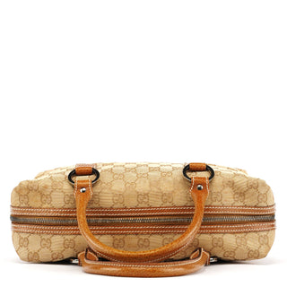 Gucci 113009 Beige Brown GG Tote Bag