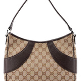 Gucci 113012 Beige Brown GG Shoulder Bag