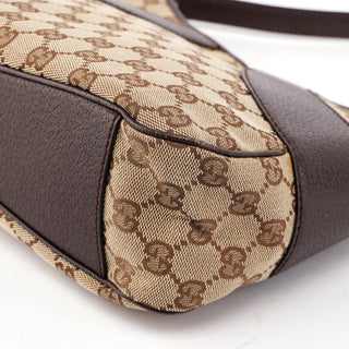 Gucci 113012 Beige Brown GG Shoulder Bag