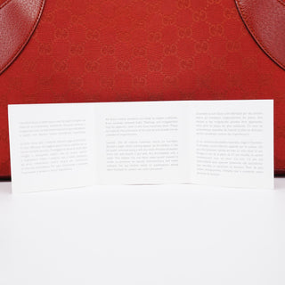 Gucci 113015 Red GG Leather Tote Bag