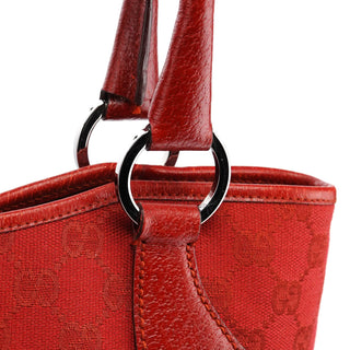Gucci 113015 Red GG Leather Tote Bag