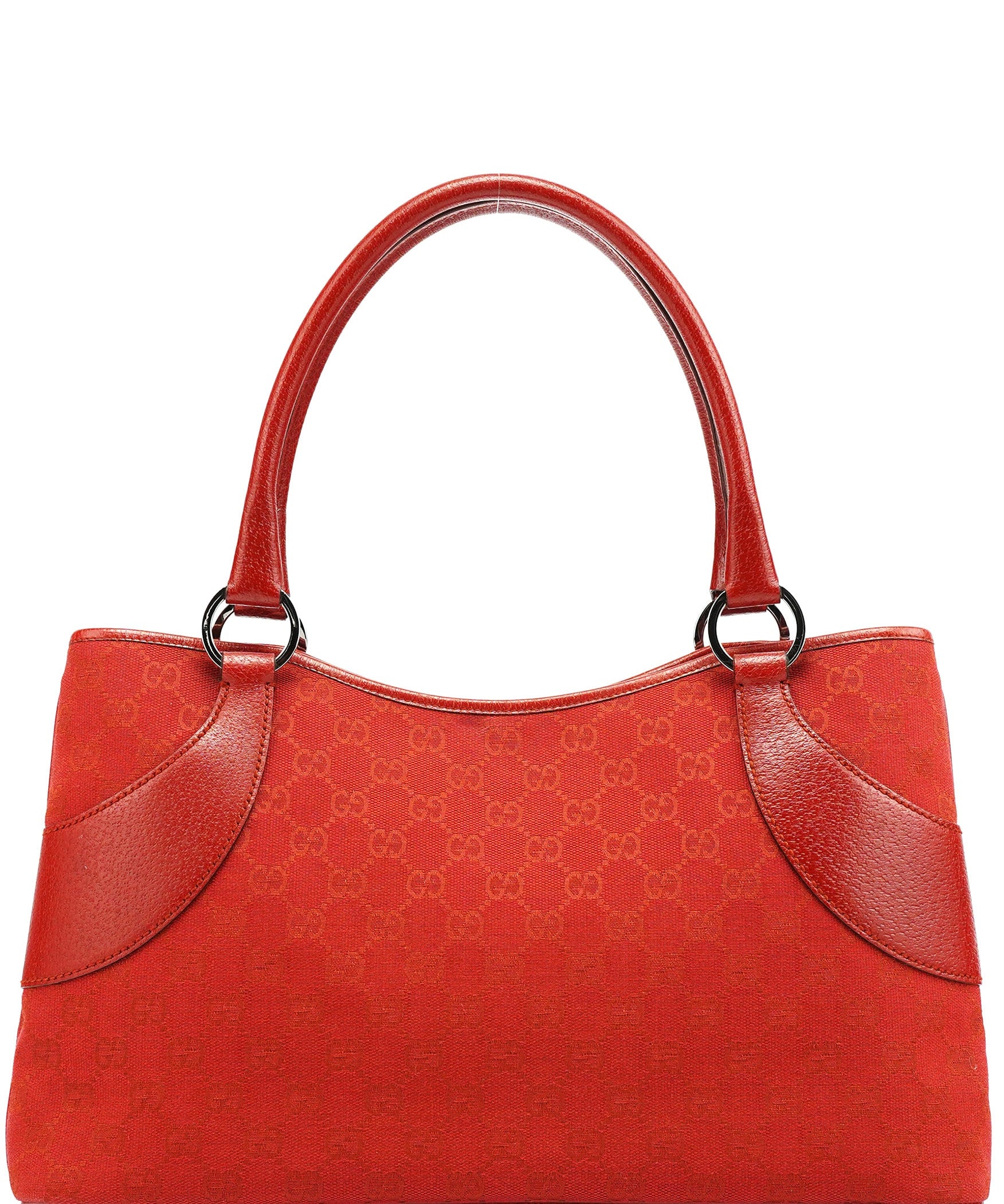 Gucci 113015 Red GG Leather Tote Bag
