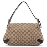 Gucci 114915 Beige GG Horsebit Hobo Shoulder Bag