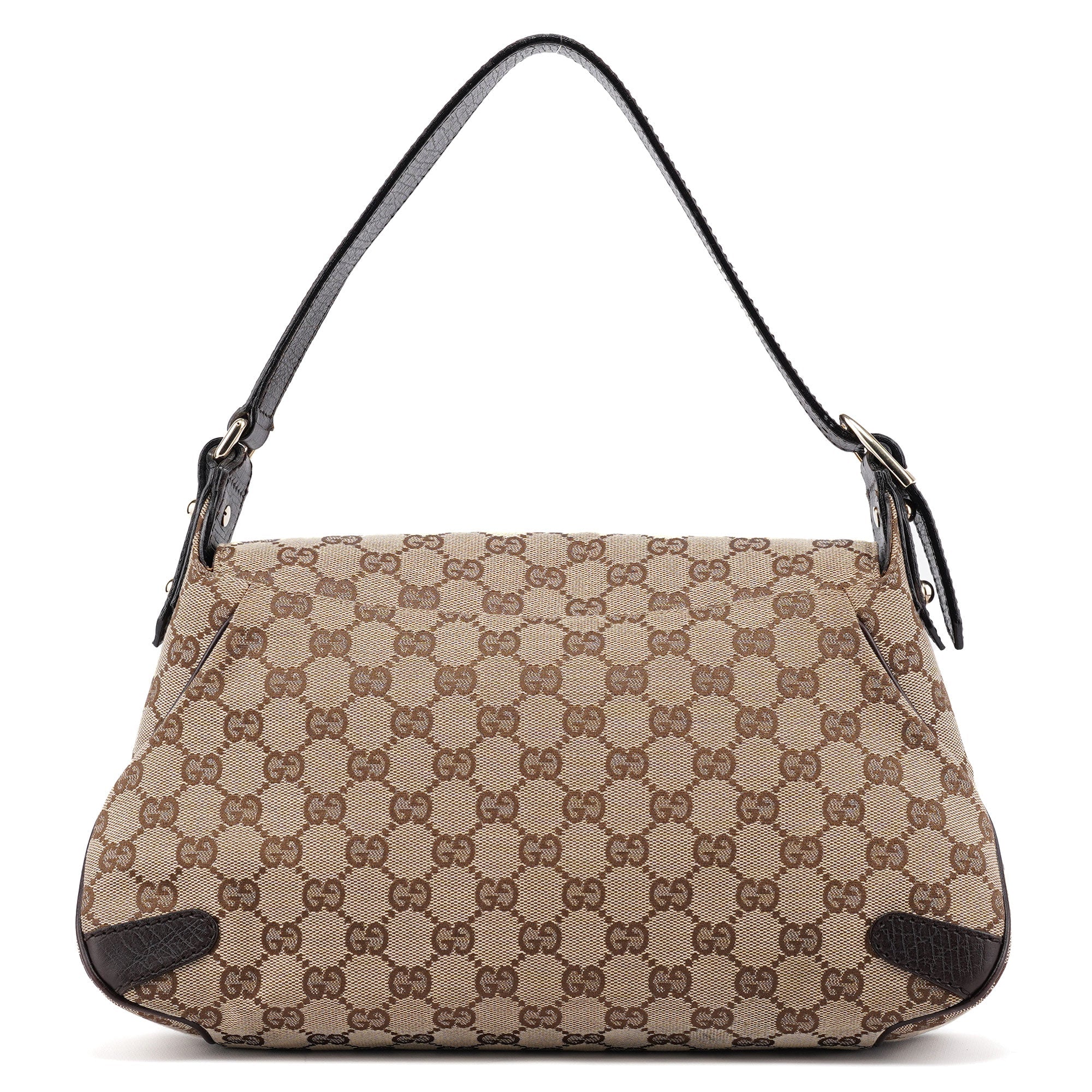 Gucci 114915 Beige GG Horsebit Hobo Shoulder Bag