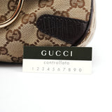 Gucci 114915 Beige GG Horsebit Hobo Shoulder Bag