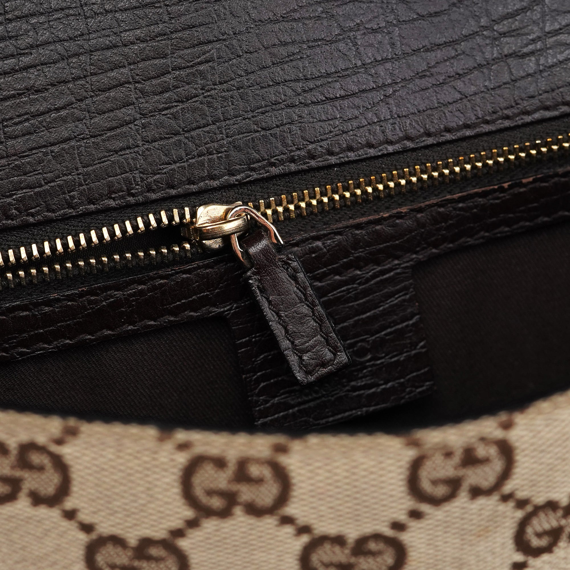 Gucci 114915 Beige GG Horsebit Hobo Shoulder Bag