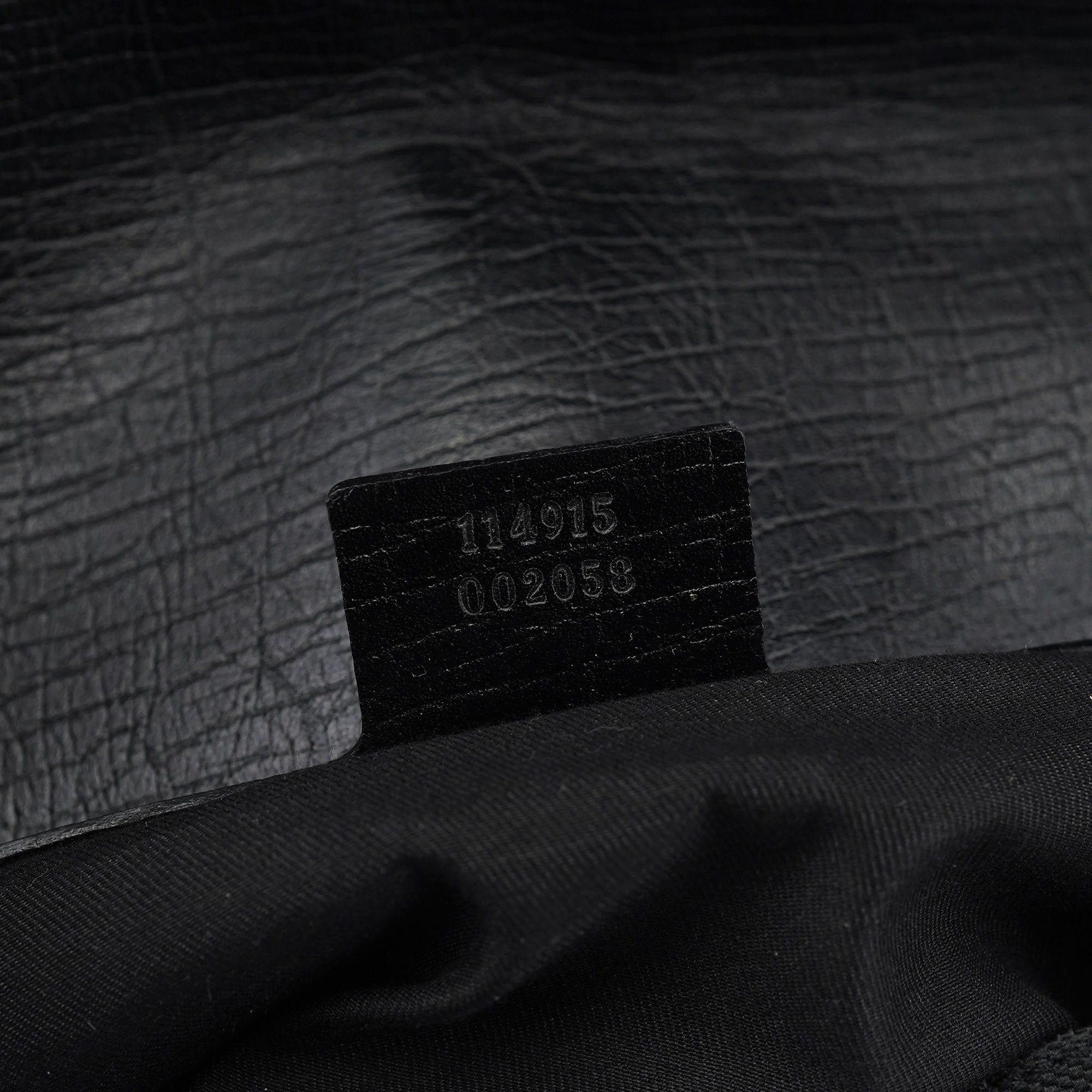 Gucci 114915 Black GG Horsebit Shoulder Bag