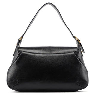 Gucci 114915 Black Leather Horsebit Shoulder Bag