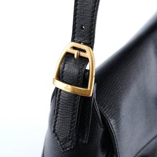 Gucci 114915 Black Leather Horsebit Shoulder Bag