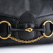 Gucci 114915 Black Leather Horsebit Shoulder Bag