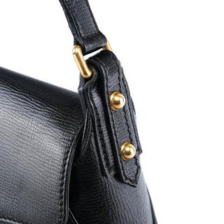 Gucci 114915 Black Leather Horsebit Shoulder Bag